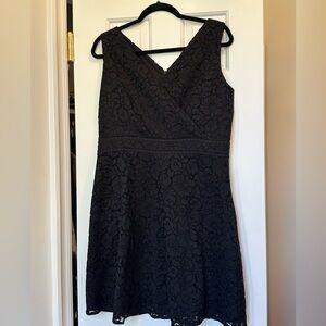 Loft black lace dress, size 14P. NWT, original price $118